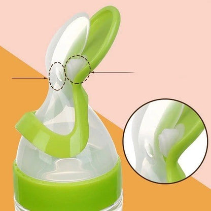 Baby Silicone Squeezing Feeding Bottle