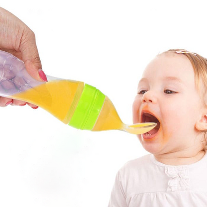 Baby Silicone Squeezing Feeding Bottle